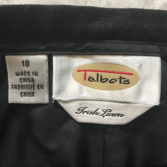 Talbots Irish Linen Embroidered Pants - Picture 3 of 4